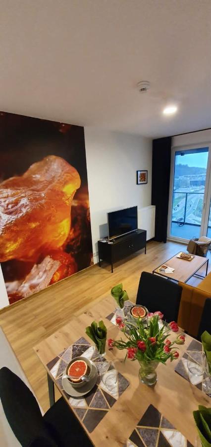 Apartament Bursztynowy Modern Tower Gdyně Exteriér fotografie